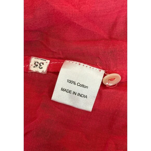 Banjanan Womens Paradise Pink Voile Bazaar Dress Medium Retail 380 Tropical Chic - Picture 6 of 6